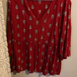 Dressy Old Navy red blouse